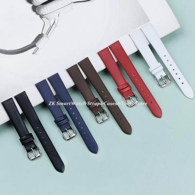 6mm 8mm 10mm 12mm 13mm 14mm 15mm 16mm Ultra-thin Soft Leather Watchband Watch Belt Strap Red White Black Brown Wristwatches Band