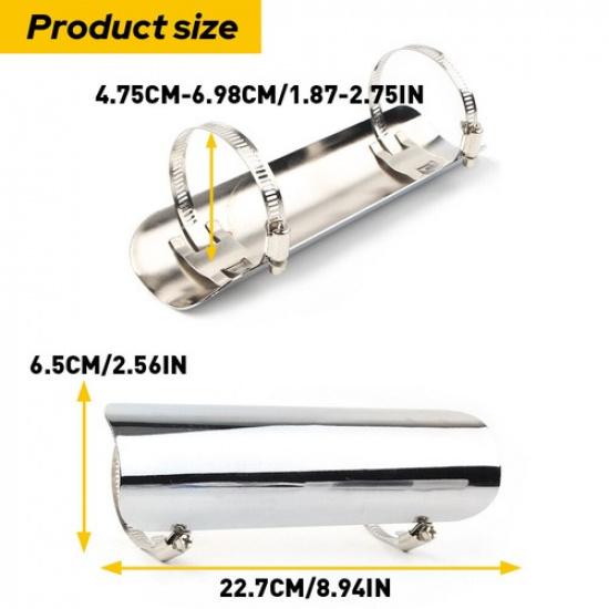Exhaust Muffler Pipe Heat Shield Cover Protector For Harley Motorcycle Chrome