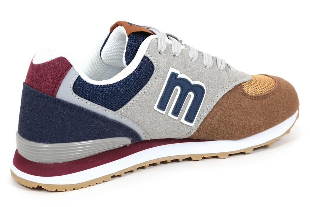 Mozu Lightweight Sneakers with a Combination and Brown Size Women's Low-Top Two-Tone Non-Slip Sole, Gray, 24.5cm
