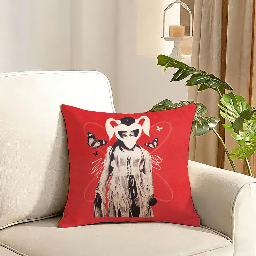 RRosalia singer Cushion Cover Reversible Plush Pillow Cover Soft Fluffy Home Decor for Sofa Bedroom