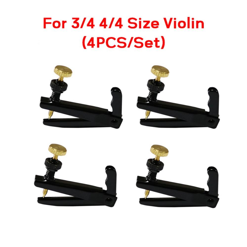4PCS/Set Stringed Instrument Accessories Fiddle String Adjuster Metal Violin Spinner Tuning Screw
