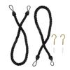 2pcs Curtain Rope Tiebacks +Hook Expansion Tube Drapery Holdbacks 65cm Buckle Holder Home Decor Yellow/Gray/Black/Brown/White