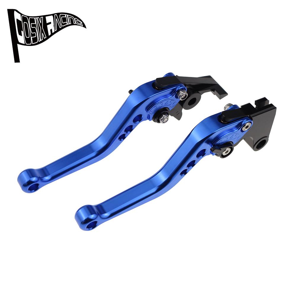 Fit For ZZR1100  ZZR 1100 ZZR-1100 1990-1992 Motorcycle CNC Accessories Short Brake Clutch Levers Adjustable Parking Handle Set A-Blue