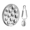 Stainlesss Steel Kitchen Utensils Escargots Bakings Dish and Tongs Elegant Snail Plate and Fork Metal Kitchenwares