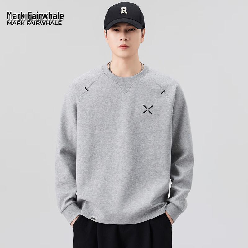 Mark Fairwhale Men's American Style Crew Neck Sweatshirt