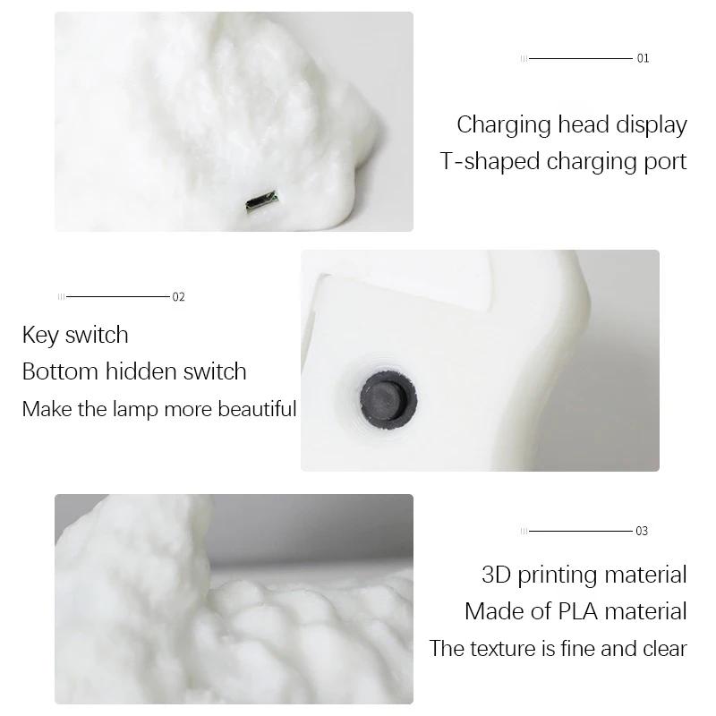 3D Printed Fire Dragon Lamp Light Decor Novelty Gift USB Rechargeable for Home Bedroom Room Desk Kids Night Light Lighting