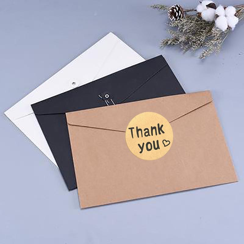 500Pcroll 1Inch Thank You For Supporting My Small Business Stickers Sealing Business Stationery Sticker For Store Shopping