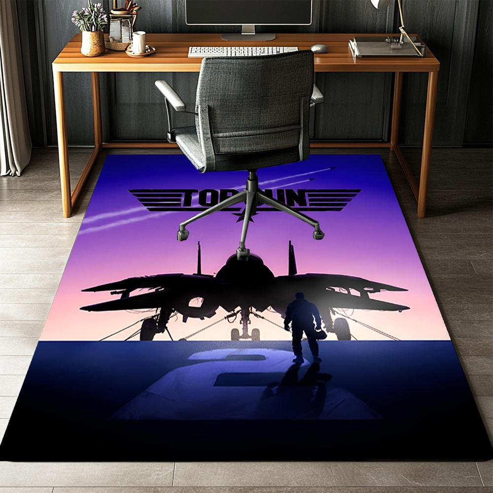 Top Gun Printed Carpet Rug for Office Chair Living Room Bedroom Kitchen Room Decor Gifts