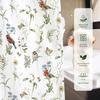 Frühlingsblumen Vögel Duschvorhänge Wilde Natur Gras Blätter Schmetterling Botanisch Wasserdicht Waschbarer Stoff Moderne Ästhetik
