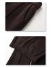 Women's Khaki Wool Acetate High-Waist Flared Pants for Autumn/Winter 2024