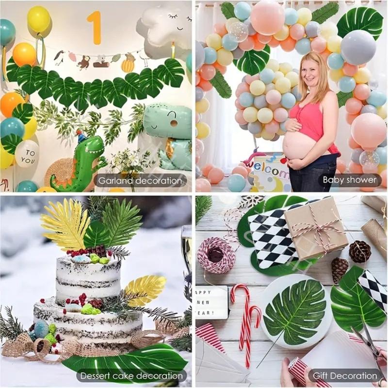 72Pcs Artificial Monstera Leaf Decoration Reaslitic Foliages For Wedding Home Party Decoration Vase Flower Arrangements