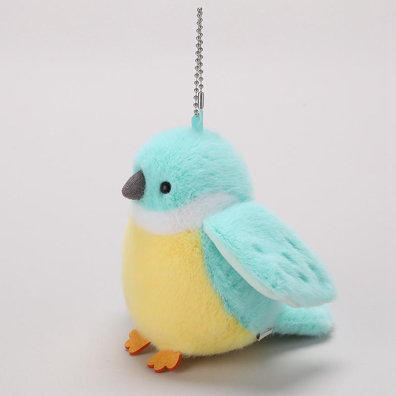 Non-Toxic Treasuringu 12Cm Cute Simulation Bird Plush Doll Pendant Cartoon Round Bird Plush Toy Stuffed Bag Pendants Birthday Gifts