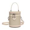 Niche design fashionable contrasting color portable canvas bag women's spring new versatile messenger bucket bag