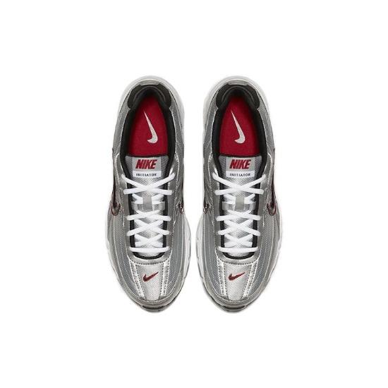 Nike Initiator Metallic Silber Rot Herren Sneakers Schwarz Weiß 394055-001