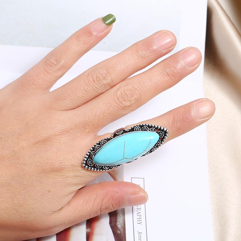 Retro Ethnic Style Turquoise Bohemian Ring