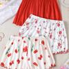 New Style Sleep Pants - Women's Cherry and Strawberry Printed Rolled-edge Short Pants, Comfortable, Relaxed, Casual, Simple Style, Home Wear Pants