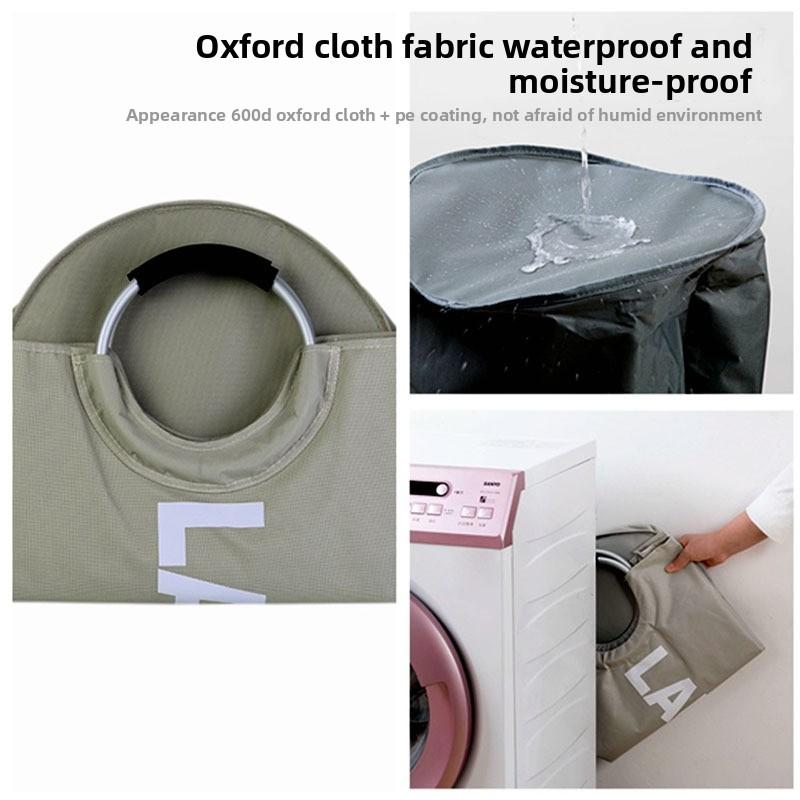 Extra-Large Household Foldable Laundry Basket Storage Bag Waterproof Laundry Basket Dorm Balcony, Laundry Room, Bathroom Items
