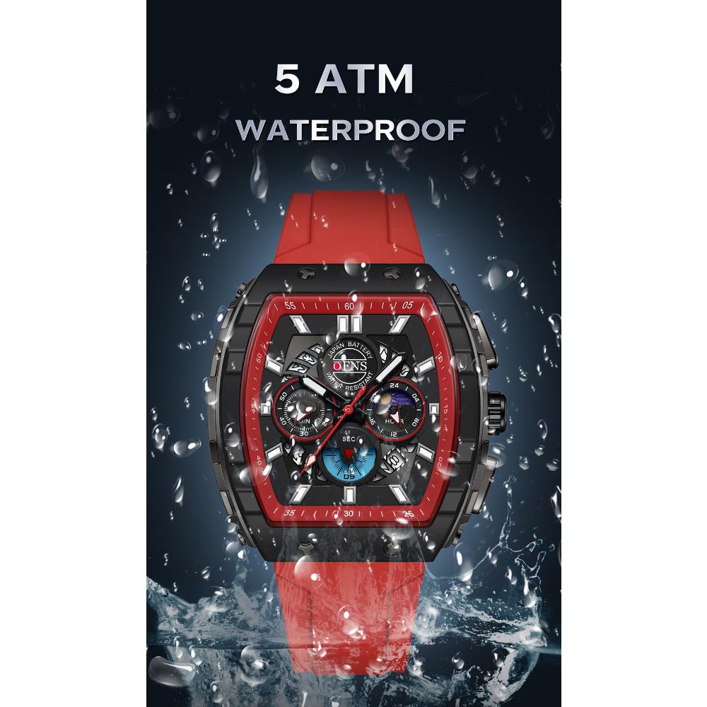 Fashion Student Quartz Watch Multi Functional Three Eye Six Pin Waterproof Luminous Calendar Men's Quartz Watch