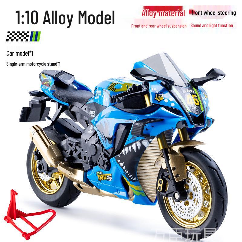 Alloy 1:10 BMW S1000RR Motorcycle Model with Sound and Light Features