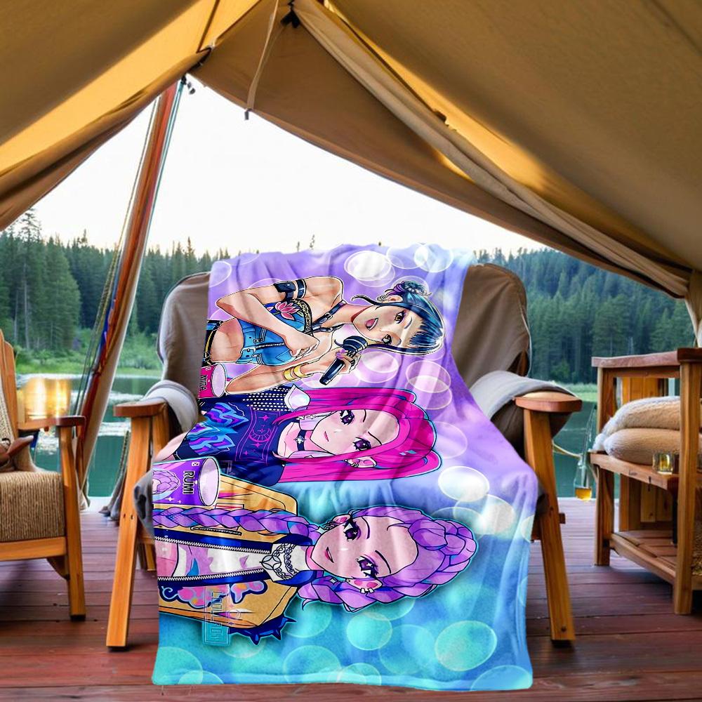 1pc K-Pop Stars Outdoor Blanket Lightweight Flannel, All-Season Use for Sofa, Bed, Travel, Camping, Living Room, Office, Couch050