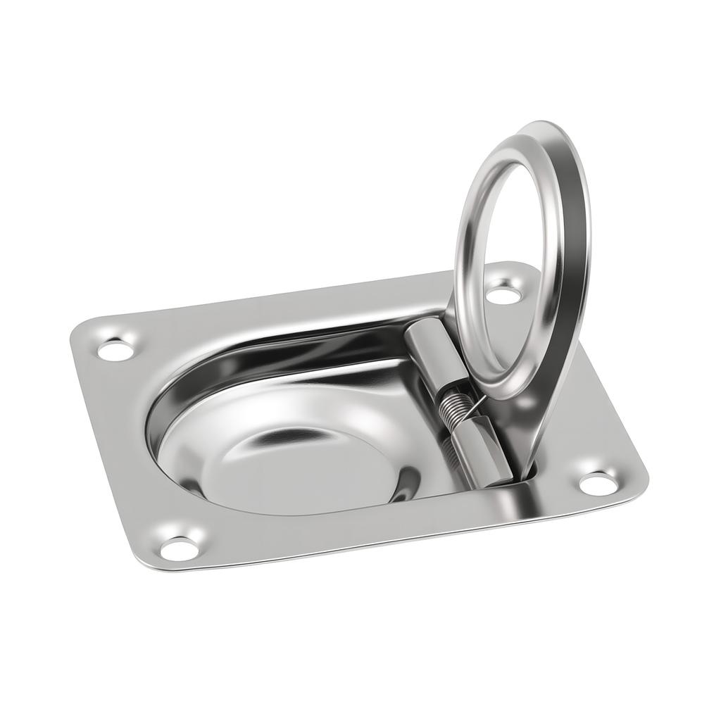316 Stainless Steel Marine Boat Flush Pull Lift Ring Locking Recessed Locker Handle Yacht Hardware Accessories