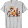 Crazy Chicken Squad Funny Messy Hair Farm Birds Cartoon T-Shirt