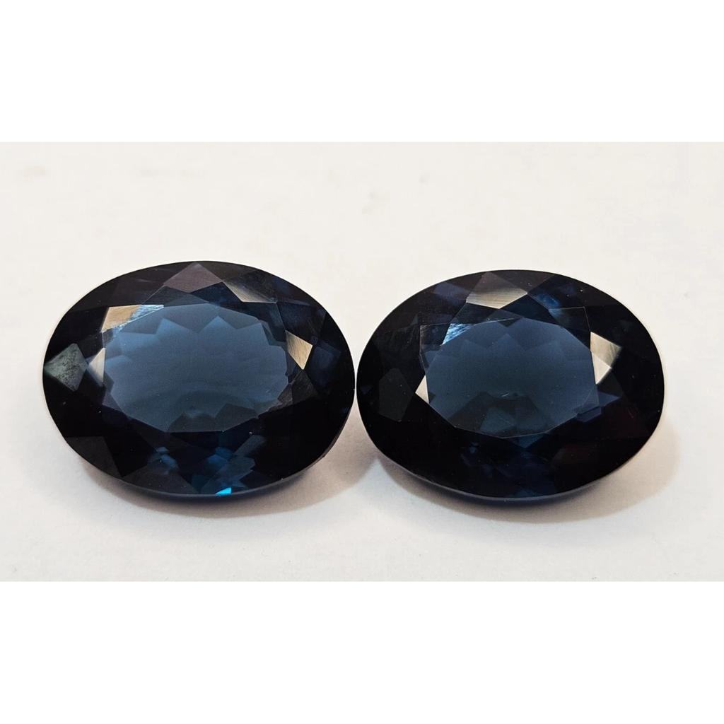 44+ Ct Natural Dark Blue Indicolite Tourmaline Oval Cut Pair Fabulous Gemstone
