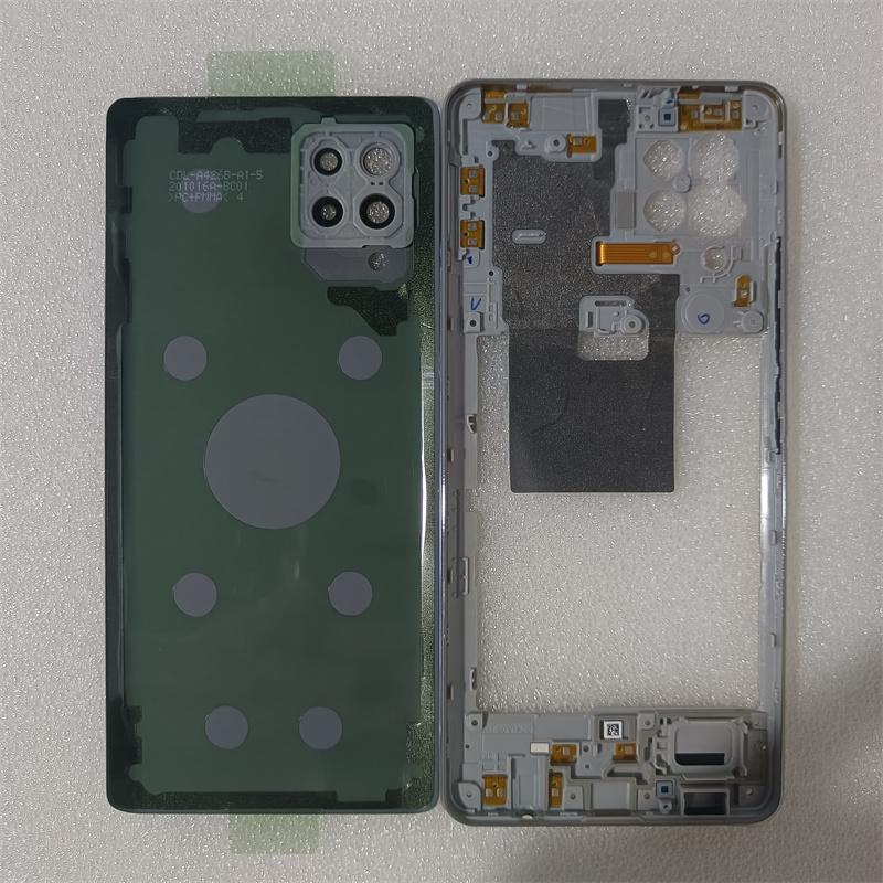 For Samsung Galaxy A42 5G A426B Housing Middle Frame +Battery Cover Rear Housing Back Case With Camera Lens Replace