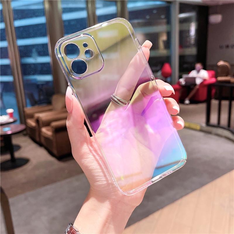 Holographic Ultra HD Gradient Colors PC Hard Case For Apple iPhone 14 13 12 11 Pro Max Mini 7 8 Plus SE 2020 XR X XS Cover