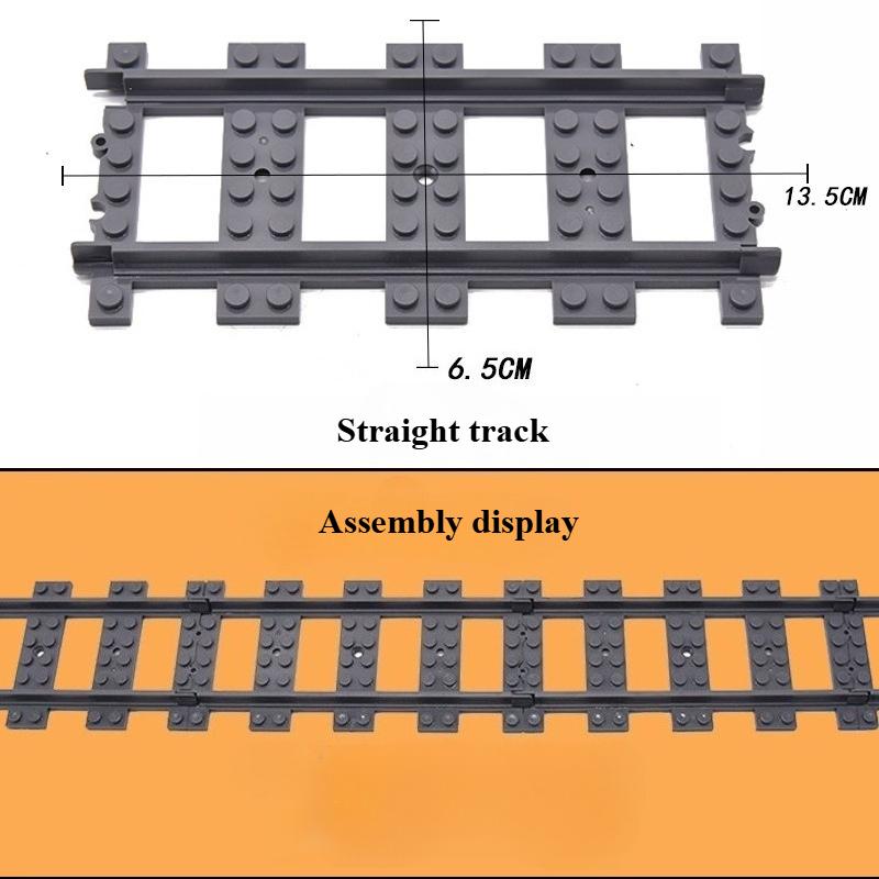 Urban Traffic Train Track Assembly Building Blocks: Branch Tracks Straight Tracks Curved Tracks Flexible Tracks-Boys' Toy Gift