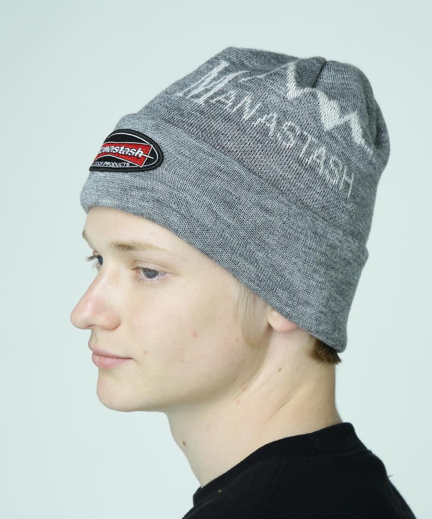 Manastash MULTI CLASSIC LOGO KNIT F CAP, Men's 020, Gray, 792-3274005