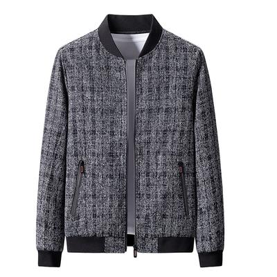 Herbst- und Winter Herren Dünne Jacke Mittelalterliche und Ältere Geschäftsfreizeit Trend Baseballkragen Übergröße Jacke auf Kleidung