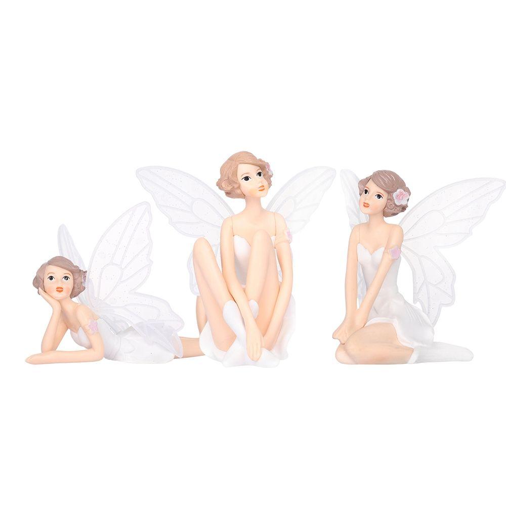 

Миниатюрный летающий цветочный сад фей своими руками, украшение для дома, эльфийские украшения, фигурки, декор для торта white-plastic