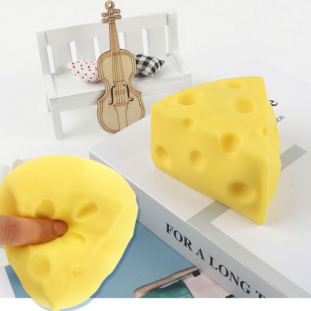Simulation Cheese Squeezing Toys Creative Decompression Toys For Kids Adult Fidget Relief Vent M8J0
