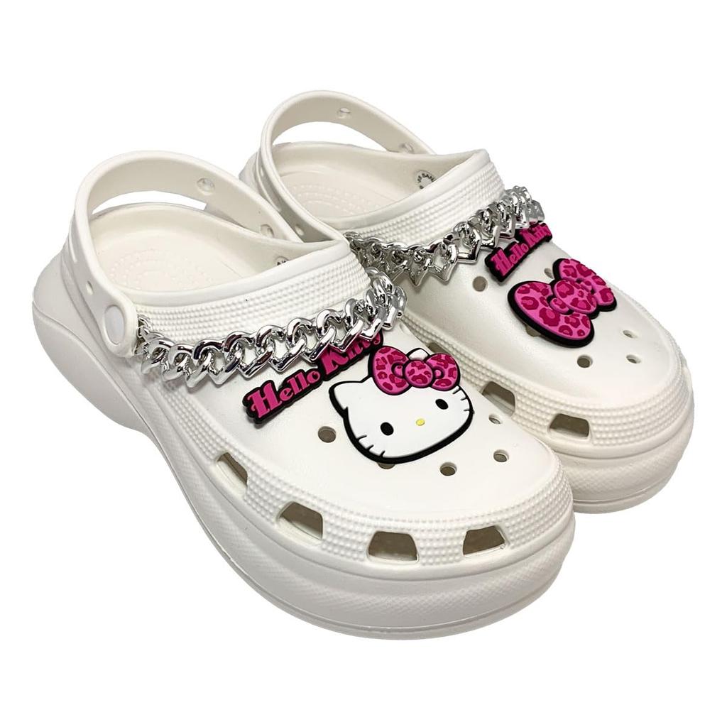 Sanrio Karakterleri Hayvan Platform EVA Sandalet Japon Ayakkabısı [SA1130] (Hello Kitty/Beyaz, Beden, Yetişkin, Alfabe, L)