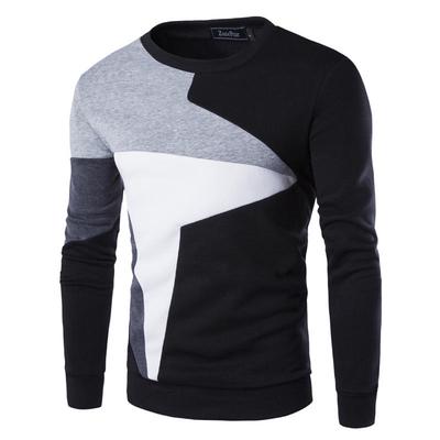 Herbst Winter Plus Größe Sweatshirt Mann Patchwork Farbe Kleidung Langarm Männer Hoodies Schwarz Blau
