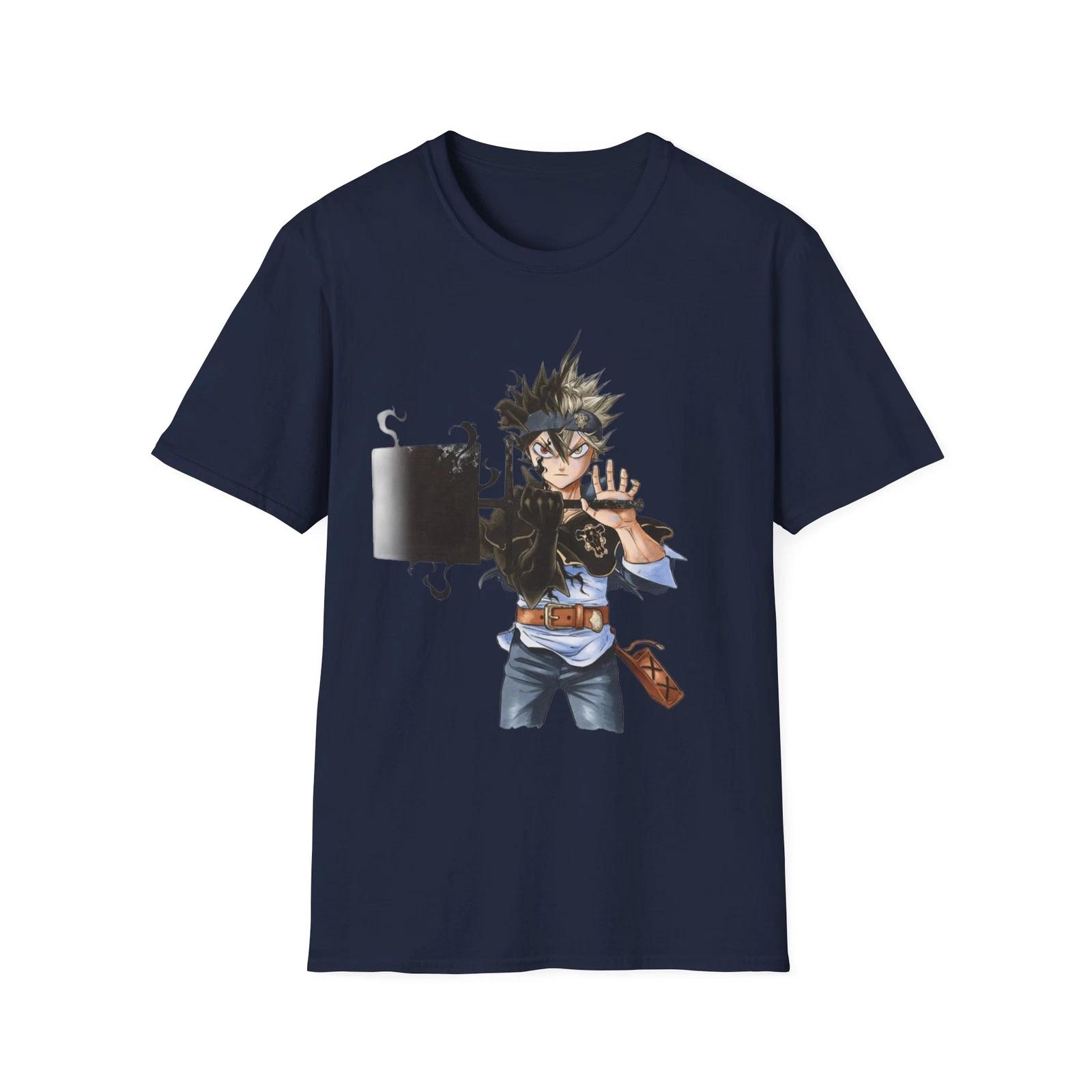 Asta Black Clover, Unisex JL Anime T-Shirt Softstyle Front and Back Designs 130
