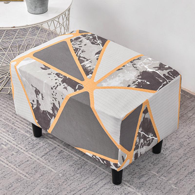 

Stretch Rectangle Ottoman Cover Folding Storage Foot Stool Furniture Protector Soft Slipcover with Elastic Bottom Washable 1pc Universal
