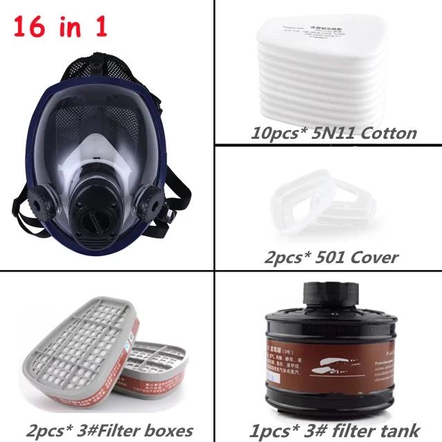 Respirator pentru față completă Mască de gaze Canistră filtru carbon activ 40 mm Potrivit pentru fumuri Chimic, vopsea spray, tactic-supraviețuire