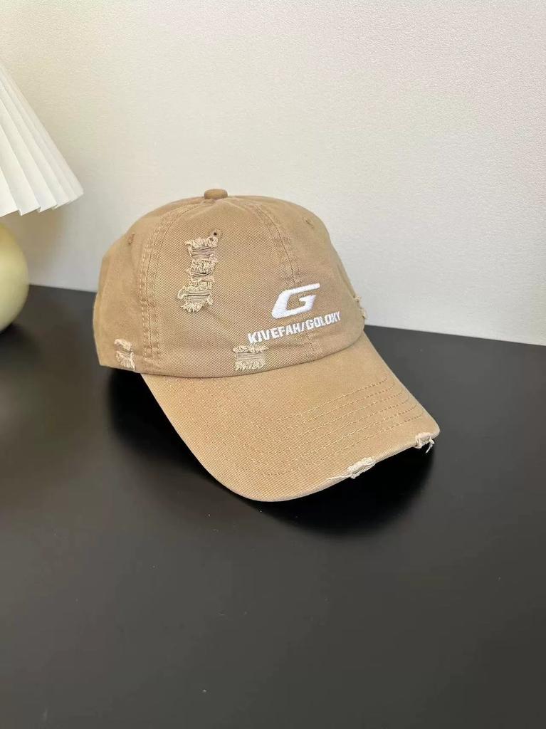Cap type super positive G letter embroidered baseball cap female hole old high street face small cap couple