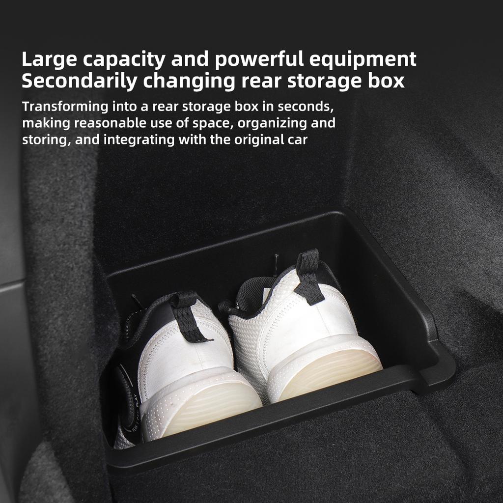 For Tesla New Model X S 2023 2024 Storage Box Rear Trunk Left Side TPE Waterproof Tool Case Car Accessories Tidying