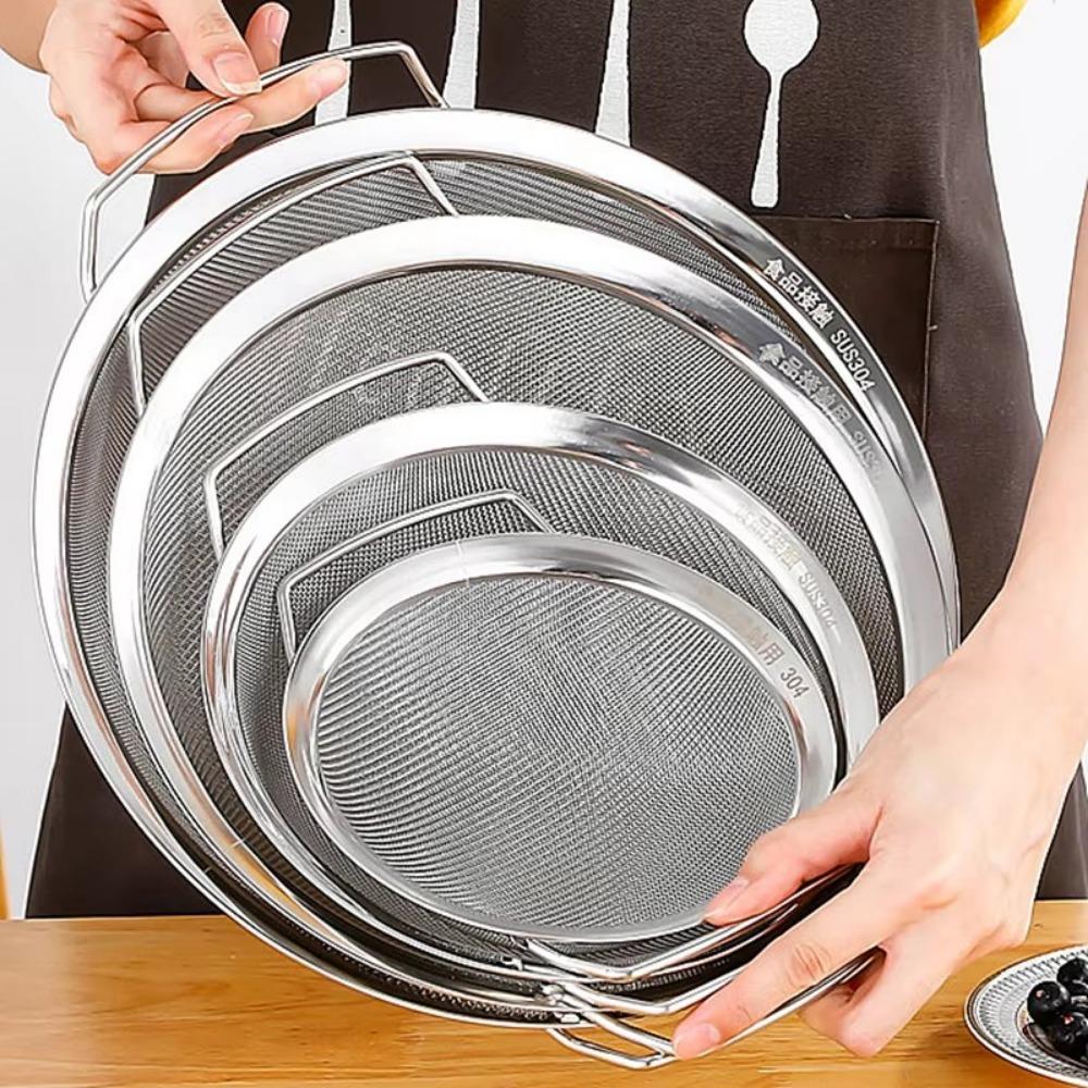 Large Strainer Basket Fine Mesh Food Filter Drainer New Juice Rice Flour Sieve Cooking Utensil