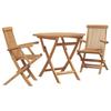 VidaXL Ensemble Bistro de Jardin Pliable 3 Pièces en Bois Massif d'Acacia 3385965