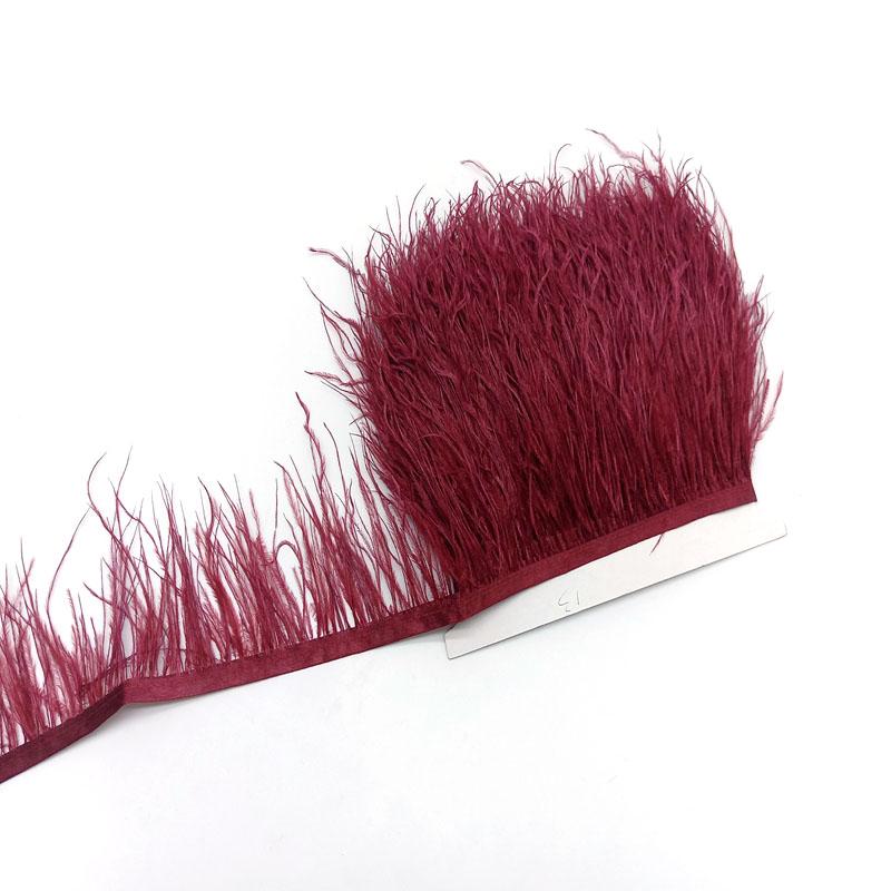 10Yard Ostrich Feathers Trim For Needlework Decorative Ribbon Sewing Fringes Clothes Wedding Dress Diy Supplies Crafts