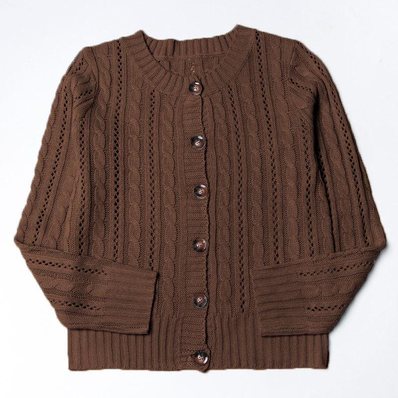 New Women's Long Sleeved Cardigan Knitted Sweater Casual Autumn Winter Warm Knitwear Fashionable Women's Outerwear