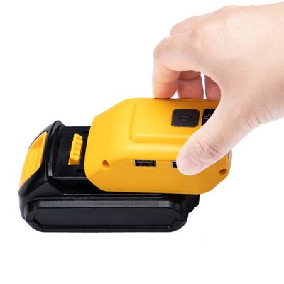 Battery Adapter DCB090 for Dewalt 18V 20V External Battery with Dual USB Type-C DC Original Replacement LED Work Light