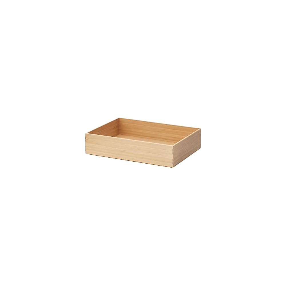 MUJI Stackable Bamboo Rectangular Storage Box, Small, 37cm (W) x 26cm (D) x 85cm (H), Item No.
