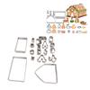 18 PCS Gingerbread House Cookie Cutter Stainless Steel Exquisite 3D Gingerbread House Cookie Mold Kit for Kitchen Baking