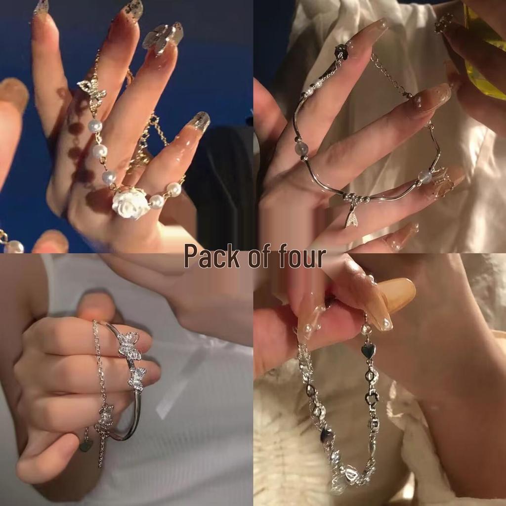 Camellia Bracelet Set for Women - Light Luxury Girly Gift