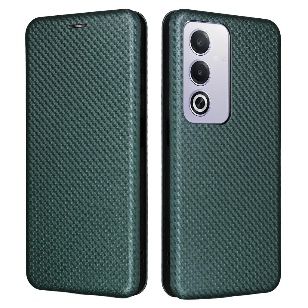 For Oppo A3 Pro (Global) 5G Case Carbon Fiber Texture Drop-Proof PU Leather Phone Cover